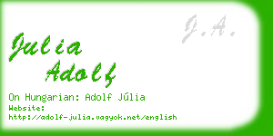julia adolf business card