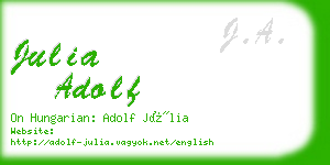 julia adolf business card